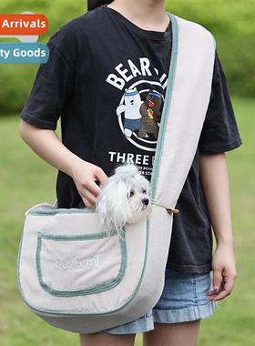 Pet Out Bag Cat Bag Pet Backpack Canvas Shoulder Slanting Ca