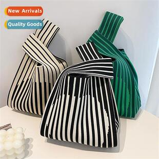 Large capacy knted handbag bag female 2023 new fashi out han