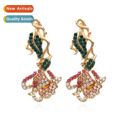 Fashi innovative dancer character diamd earrings persalized