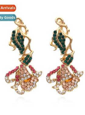 Fashi innovative dancer character diamd earrings persalized