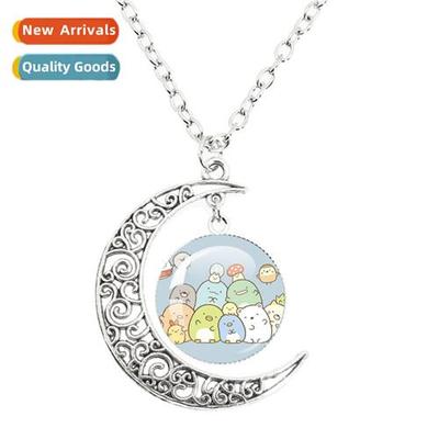 New anime corner creative dome glass round pendant mo neckla