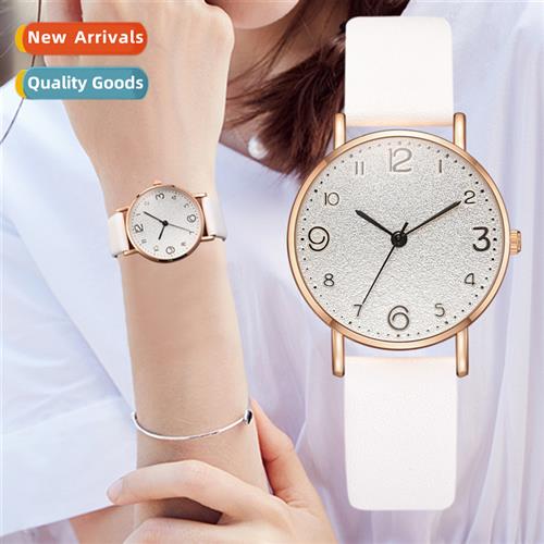 Trendy womens fashi watches new simple pu strap quartz watch