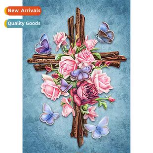 hmade stick full living deco stch room cross New diamd