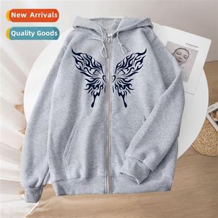 2023 Hoodie Y2K Casual Cardigan Sweatshirt Mens Zipper Jacke