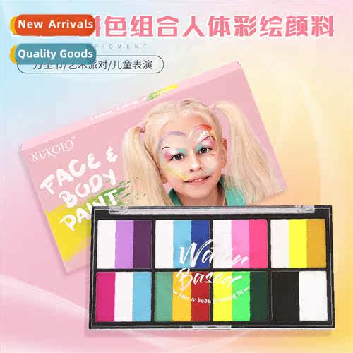 8 cells 3 patchwork body paint water-soluble childrens face