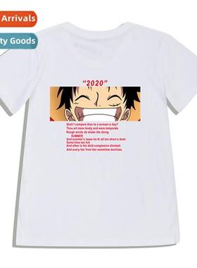 King  Thieves T-shirt mens summer tide br anime Luffy printi