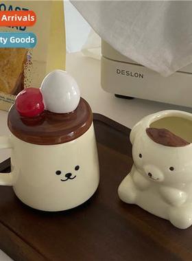 Ins style Korean blogger pudding dog couple mug mug cfee cup