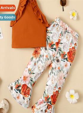 Girls Spring  Autumn 2023 new n sleeveless solid color top +