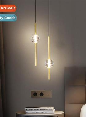 Full copper bedroom bedside small chelier light luxury moder