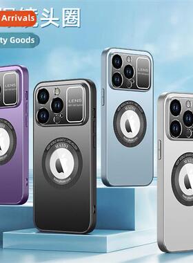 适用iPhone 15promax large window metal back 14 phone case ap