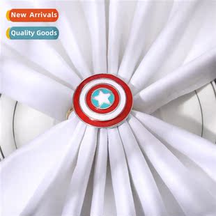 Avengers 3 Captain America shield logo napkin buckle napkin