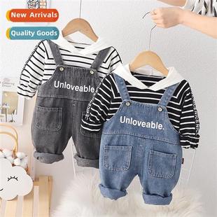 2023 denim baby new pants backpack striped Childrens