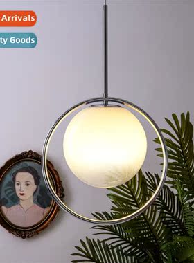 Antique gradient glass chelier vintage chrome dining room pl