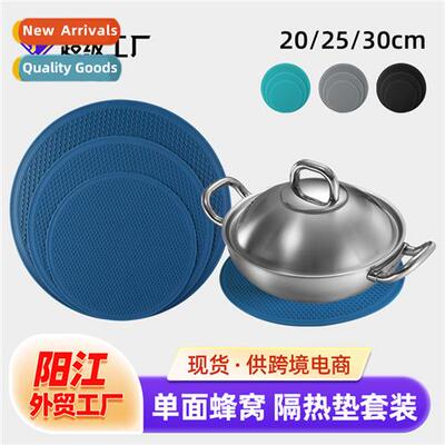 Round heycomb heat insulating mat household dinner plate ant