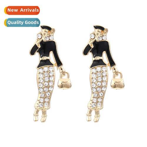The new simple fashi elegant princess diamd earrings zinc al
