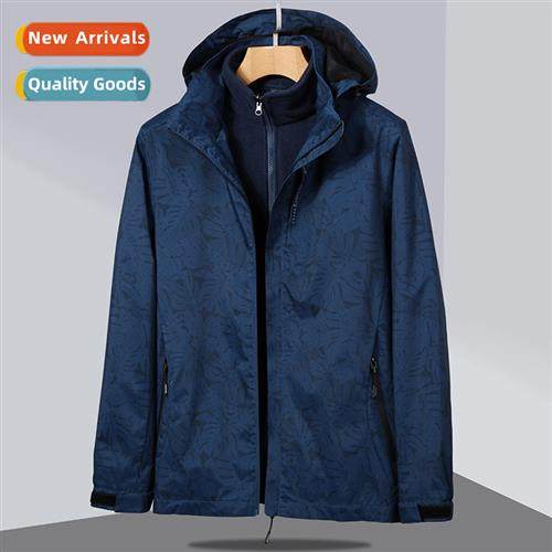 2022 new punching jacket men work clos printing logo 3 in 1