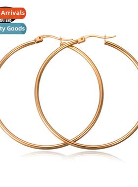 Korean jewelry temperament simple atmosphere earrings tanium