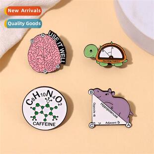Carto Creative Discipline Formula Alloy Brooch Cute Crters T