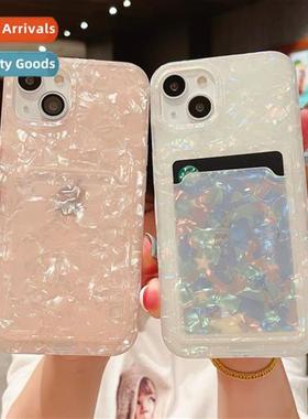 适用iPhone13promax card bag shell pattern 13 phone case appl