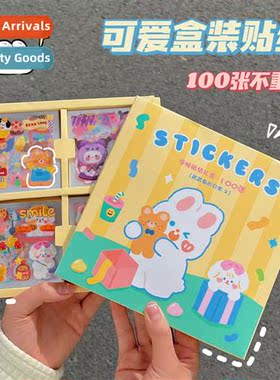 100 pet carto cute sticker pack ins hbook material stickers