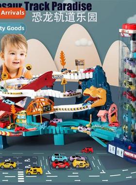 Dinosaur coiled mountain rail car train breakthrough adventu