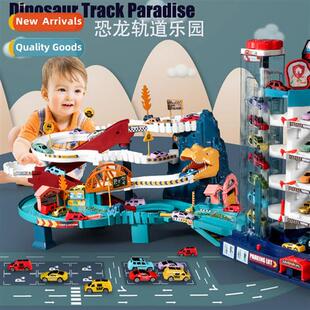 Dinosaur coiled mountain rail car train breakthrough adventu