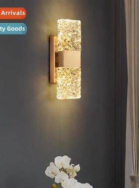 Modern simple light luxury glass wall lamp living room backg