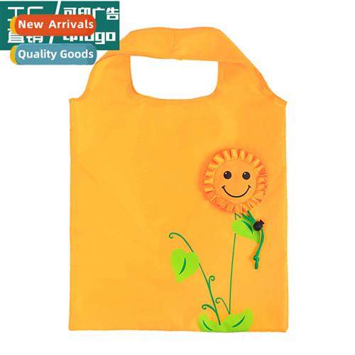 Carto sunflower envirmental protecti shopping bag folding po