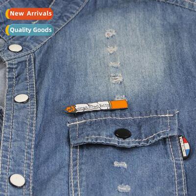 Europe and  Uned States brooch creative cigarettes engraved