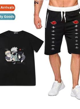 Japan anime Naruto Uchiha Weasel printed short-sleeved T-shi