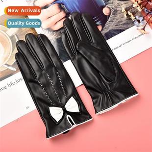 ladies gloves fashi warm simulati riding padded lear