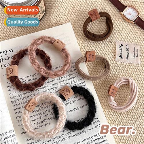 New fall  winter high elasticy curry color system bear tag