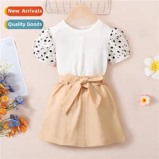 polka sol autumn sleeved short dot new 2023 spring Girls