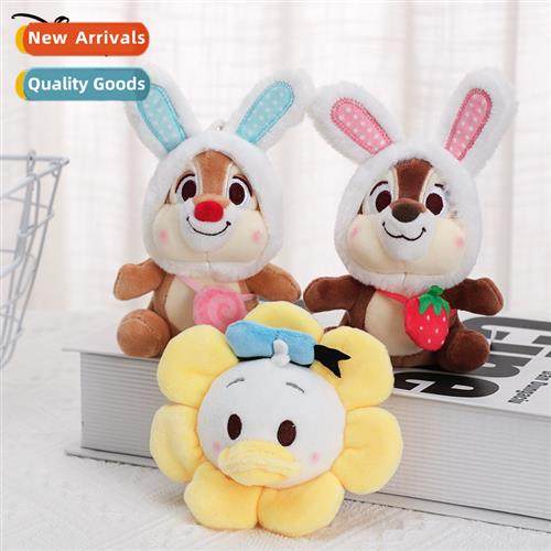 Cute chipmunk keychain small pendant plush toys bunny doll d