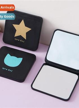 Portable makeup mirror dressing mirror princess mirror foldi