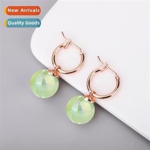 color mermaid earrings green pearl dazzle imati Jade girl