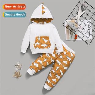 hoo fall print dinosaur sleeved new 2021 spring Girls