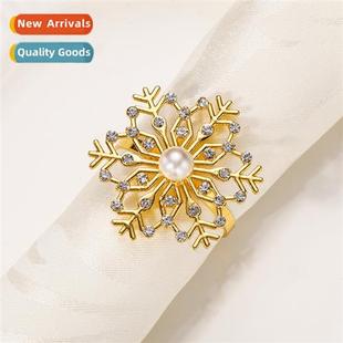 High-grade hotel tableware napkin ring diamd snowflake paper