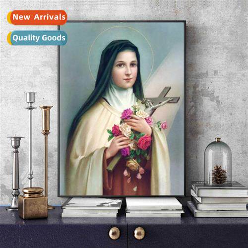 Cross Stch New Modern an Living Room Vertical Religious Virg