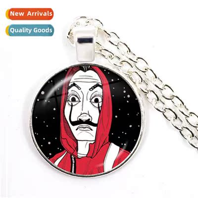 New LacasadePapel film style jewellery glass gemste pendant