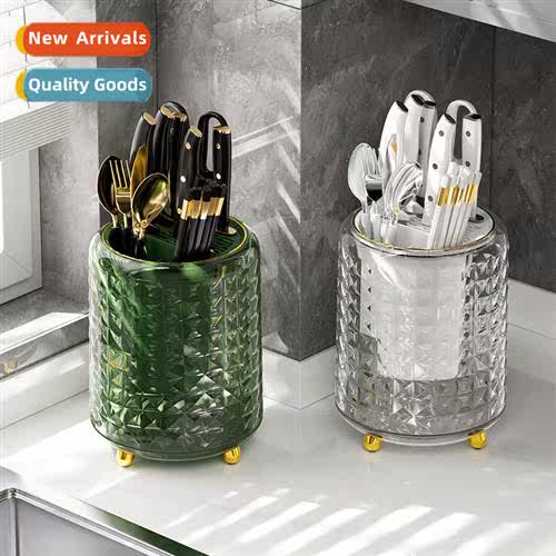 Kchen rotating knife rack shelf countertop multifunctial kni