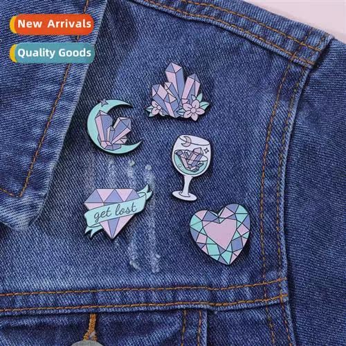 Europe and  Uned States new diamd flowers wine glass brooch