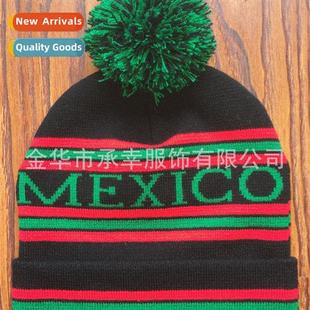 Hat knted acrylic cap wool ball cap jacquard cap customized