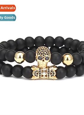 New Product Micro-set Zircia Skull Bracelet Set Frosted Ste