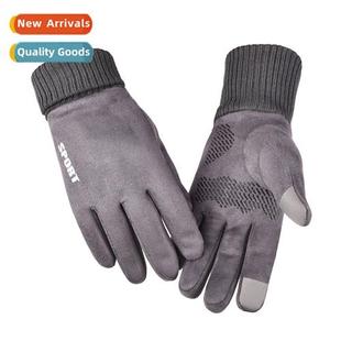 and women warm gloves glov winter men fall Suede couples