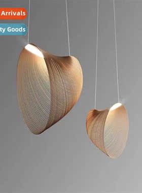 Modern minimalist wabi-sabi style wood chelier Italian livin