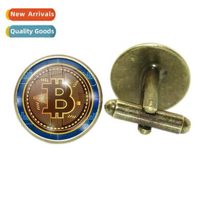 Bcoin B Virtual Currency Cufflinks Commemorative Coin Butts