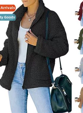 2022 new womens double-faced fleece fall  winter top coat