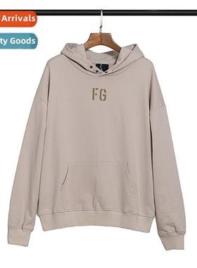 High Versi FOG Seas 7 line Flocked Letter Mens  Womens Hoode