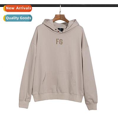 High Versi FOG Seas 7 line Flocked Letter Mens  Womens Hoode